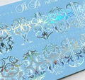 Слайдер фольгир. COMBI FOIL 104 сер. гологр+бел, IBDI Nails id/C104сг+б