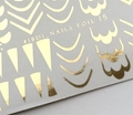 Слайдер фольгированный IBDI Nails FOIL 15 золото id/f15g