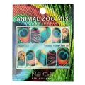 Слайдер-дизайн Animal Zoo Mix (зеленое перо), Nail Club nc/sd06