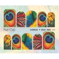 Слайдер-дизайн Animal Zoo Mix (зеленое перо), Nail Club nc/sd06