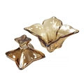 Стаканчик для жидкости Crystal gold, квадратный, с крышкой NAC-80-16