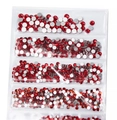 Стразы для ногтей Bright Red mix размеров SS4-SS16 SS4-SS14BR