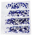 Стразы для ногтей Dark Blue mix размеров SS4-SS16 SS4-SS16DB - фото 553820