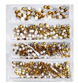 Стразы для ногтей Gold Leaf mix размеров SS4-SS16 SS4-SS16GL - фото 553832