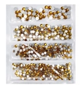 Стразы для ногтей Gold Leaf mix размеров SS4-SS16 SS4-SS16GL