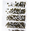 Стразы для ногтей Golden Mine mix размеров SS4-SS16 SS4-SS16GM - фото 553836