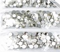 Стразы для ногтей mix размеров SS4-SS16 White Diamond SS4-SS16WD - фото 553841
