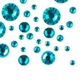 Стразы цветные микс размеров в баночке №03 Blue Zircon Irisk Д015-13-03