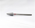 Твердосплавная фреза Robin Nails большой конус 3/32 F RL Ø0,6 см мягкая (красная) насечка gr/MR0613-F - фото 554644