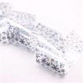 Фольга переводная (4*50см) Zoo Nail Art, новогодняя прозрачная серебро №1450 zn/1450 - фото 558634