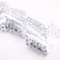Фольга переводная (4*50см) Zoo Nail Art, новогодняя прозрачная серебро №1450 zn/1450