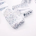 Фольга переводная (4*50см) Zoo Nail Art, новогодняя прозрачная серебро №1452 zn/1452