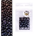 Фольга переводная Zoo Nail Art №1457 новогодняя черная серебро, 4*50 см zn/1457 - фото 558710
