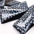 Фольга переводная Zoo Nail Art №1457 новогодняя черная серебро, 4*50 см zn/1457 - фото 558714