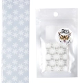 Фольга переводная Zoo Nail Art №1459 новогодняя прозрачная белая, 4*50 см zn/1459