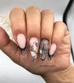 Фольга сетка поталь (4*25см) чёрный/серебро №1583, Zoo Nail Art zn/1583