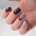 Фольга сетка поталь (4*25см) чёрный/серебро №1583, Zoo Nail Art zn/1583 - фото 558818