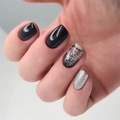 Фольга сетка поталь (4*25см) чёрный/серебро №1583, Zoo Nail Art zn/1583