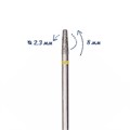 Фреза алмазная IRISK супер-мелкая (желтая) насечка, Ø0,23 см, усеченный конус Б807-10-11 - фото 559507