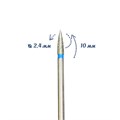 Фреза алмазная Robin Nails средняя (синяя) насечка, Ø0,24 см, конус gr/A-17 - фото 559542