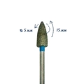 Фреза алмазная Robin Nails средняя (синяя) насечка, Ø0,5 см, пуля (почка)  gr/853050с