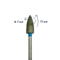 Фреза алмазная Robin Nails средняя (синяя) насечка, Ø0,5 см, пуля (почка)  gr/853050с