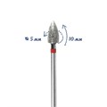 Фреза алмазная КМИЗ мелкая (красная) насечка twin, Ø0,5 см, пуля (почка) Б250.50/м(250) - фото 559715