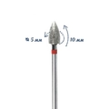 Фреза алмазная КМИЗ мелкая (красная) насечка twin, Ø0,5 см, пуля (почка) Б250.50/м(250)