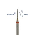 Фреза алмазная КМИЗ, мелкая (красная) насечка, Ø0,12 см, конус заостренный Б160.12/м(153) - фото 559814