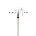 Фреза алмазная КМИЗ, мелкая (красная) насечка, Ø0,14 см, конус заостренный Б160.14/м(210) - фото 559838