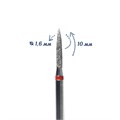 Фреза алмазная КМИЗ, мелкая (красная) насечка, Ø0,16 см, конус Б250.16/115051(235) - фото 559848