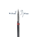 Фреза алмазная КМИЗ, мелкая (красная) насечка, Ø0,16 см, конус Б250.16/115051(235)