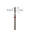 Фреза алмазная КМИЗ, мелкая (красная) насечка, Ø0,18 см, цилиндр закругленный Б140.18/117950(229) - фото 559891