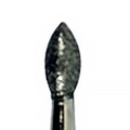 Фреза алмазная КМИЗ, мелкая (красная) насечка, Ø0,25 см, пуля (почка) Б254.25/118182(254)