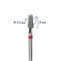 Фреза алмазная КМИЗ, мелкая (красная) насечка, Ø0,35 см, конус закругленный Б198.35м117970(230) - фото 559966