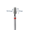 Фреза алмазная КМИЗ, мелкая (красная) насечка, Ø0,35 см, конус закругленный Б198.35м117970(230)