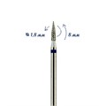 Фреза алмазная КМИЗ, средняя (синяя) насечка, Ø0,18 см, иголка Б249.18/115087(207) - фото 560118