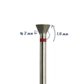 Фреза алмазная мелкая (красная) насечка, Ø0,2 см, конус обратный DD3020