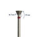 Фреза алмазная мелкая (красная) насечка, Ø0,2 см, конус обратный DD3020