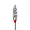 Фреза твердосплавная "Кристалл", конус, Ø 0,50, мягкая (красная) насечка КТ21135(5мм) - фото 560513