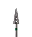Фреза твердосплавная Robin Nails конус закругленный Ø0,6 см, грубая (зеленая) насечка gr/161.176.060 - фото 560575