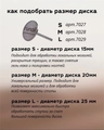 RuNail диск педикюрный, размер S (15 мм) 7027