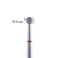 Алмазная фреза Кристалл, мягкая (красная) насечка, Ø0,31 см, шар К56.001.025.31м(27)