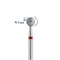 Алмазная фреза Кристалл, мягкая (красная) насечка, Ø0,5 см, шар  К56.001.045.50м(29) - фото 564701