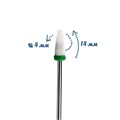 Керамическая фреза 3/32 Umbrella C грубая (зеленая) насечка, Ø0,4 см, конус закругленный  km/ZL037 - фото 564881