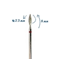 Фреза алмазная 13 F мелкая (красная) насечка, Ø0,23 см, пламя km/013м