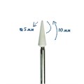 Фреза корундовая Robin Nails белая острый конус Ø5 мм, мелкая зернистость gr/45-33 - фото 564977