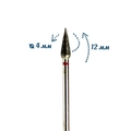 Фреза алмазная 41 F мелкая (красная) насечка, Ø0,4 см, конус (капля) km/041м