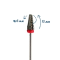 Фреза твердосплавная WG-ZL020 F, конус закругленный, Ø0,6 см, мягкая (красная) насечка km/WG-ZL020