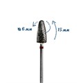 Фреза твердосплавная кукуруза Ø0,6 см, мягкая (красная) насечка JZ/60R - фото 565034